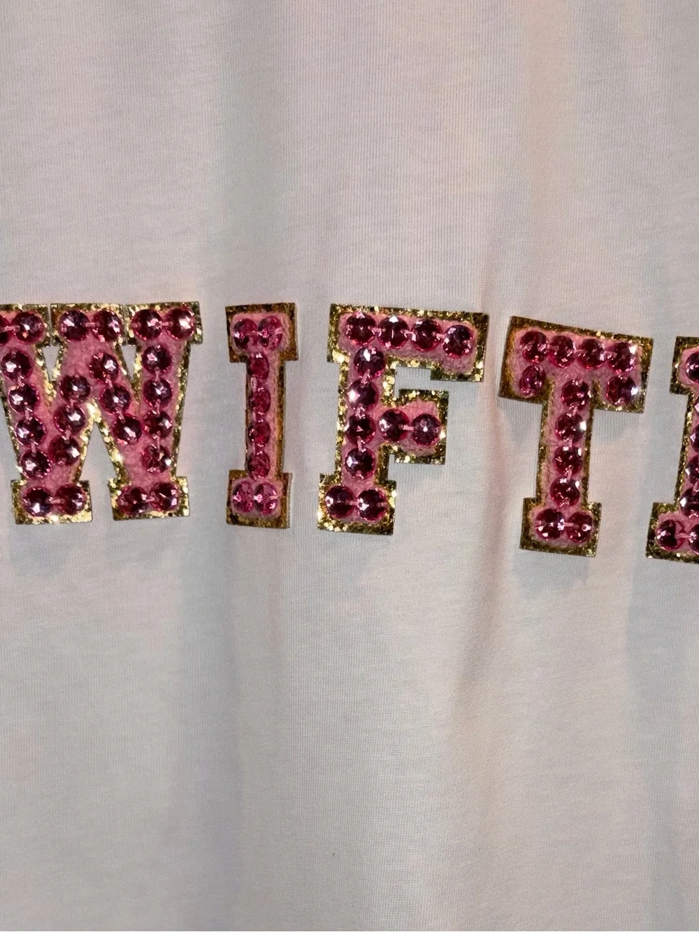 Lola and the Boys Pink Crystal Rhinestone Swiftie Tee sz. 8 NWT